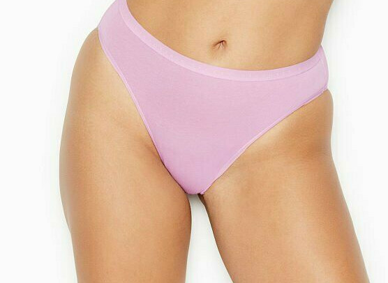 M L XL Orchid Purple Stretch Cotton Victorias Secret High Leg Waist Brief Panty