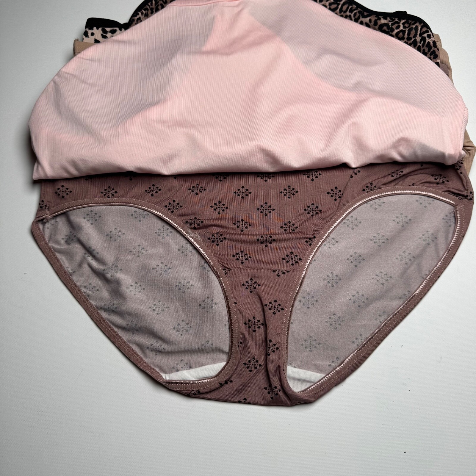 Kathy Ireland Intimates Womens Plus Size 1X 5 Pack Satiny Everyday Panty Lace
