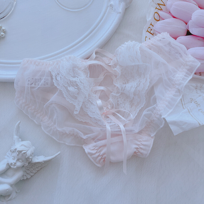 Japanese Lolita Soft Girl Cute Sexy Mesh Breathable Briefs Underpants Panties