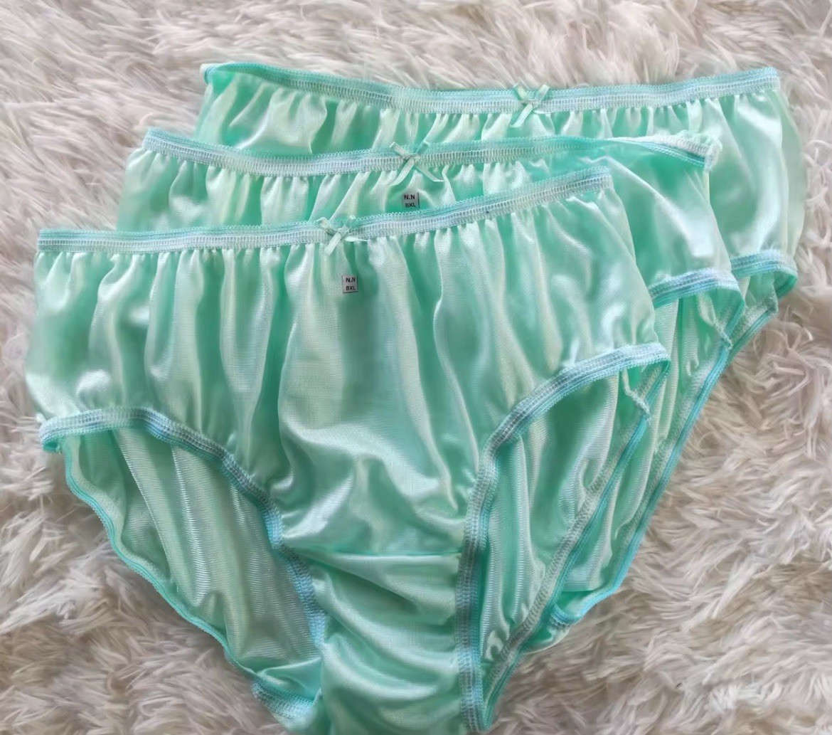 Green bikini nylon briefs women underwear XL waist 30-34 hips 38-44