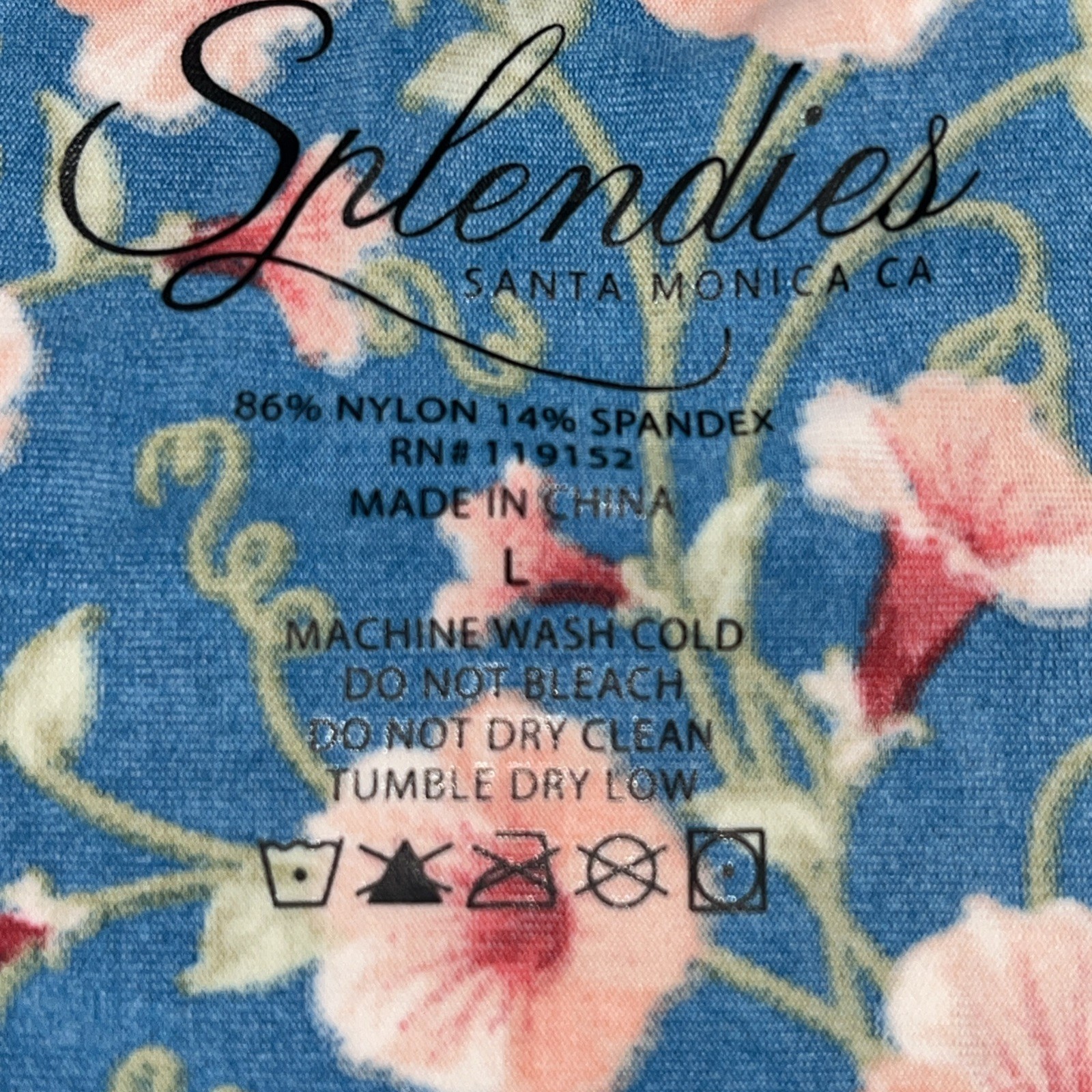 Splendies-Floral Panties-In Blue With Orangish Flowers-SZ L-NWT