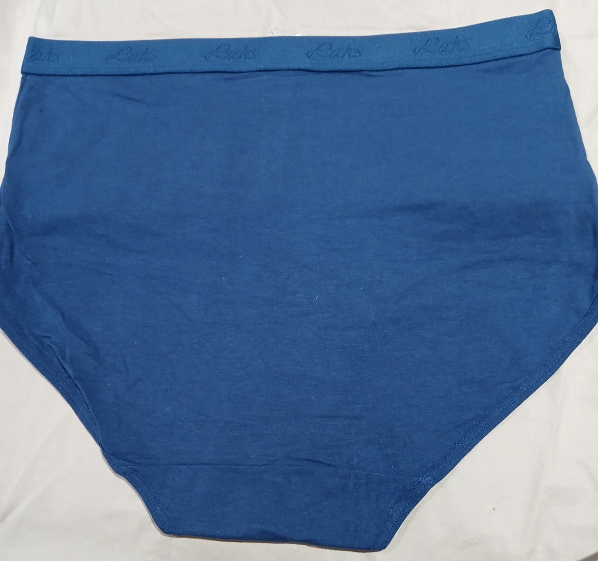 3-NWT LAKS WOMEN’S COTTON BRIEF STRETCH PANTY UNDERWEAR BLUE, RED, BLACK LARGE