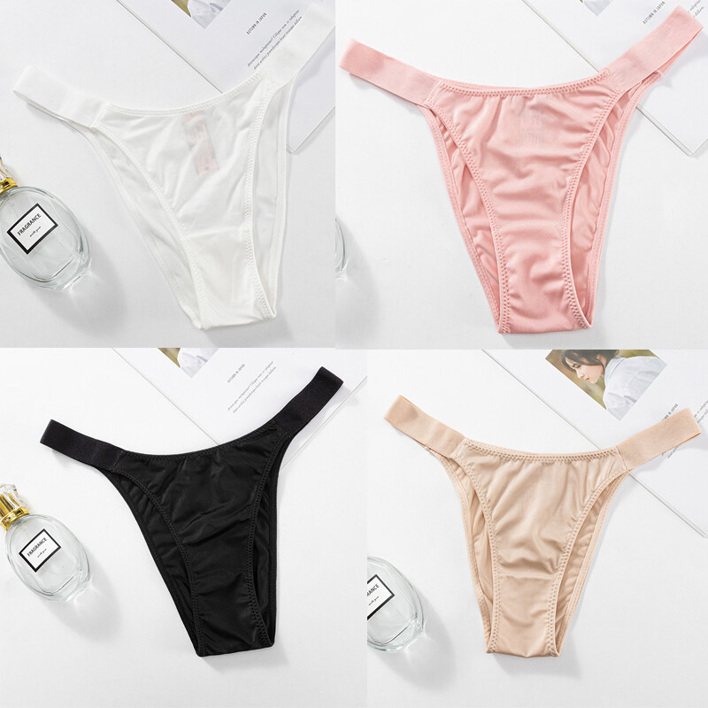 4PCS/Lot Womens Sexy Panties Brief High Cut Bikinis Underwear Underpant Lingerie