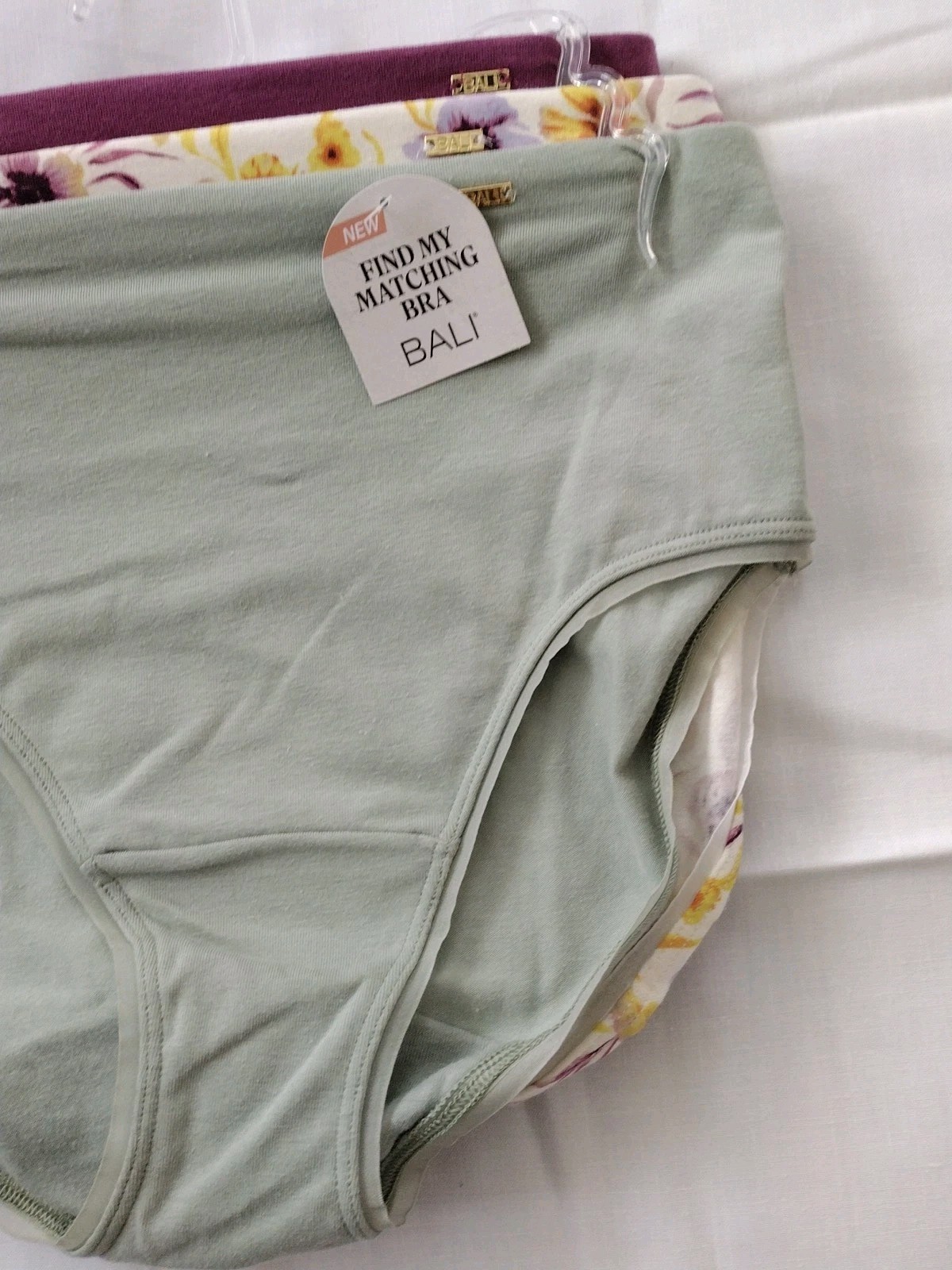 Bali DFLEB3 Cotton Collection 5/S Brief Panty – 3 Pack ASSORTED COLORS NWT