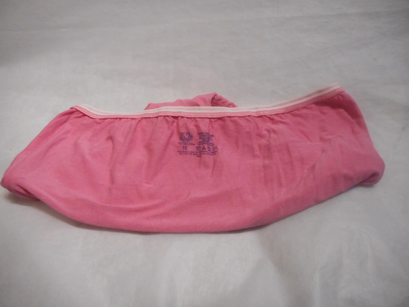 1 Fruit OF Loom Women’s Pink Brief Panty Size 10