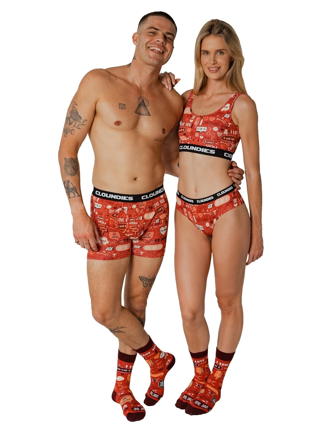 Couple Matching Underwear With Socks, Gift ideas for Valentine’s Day, Christmas