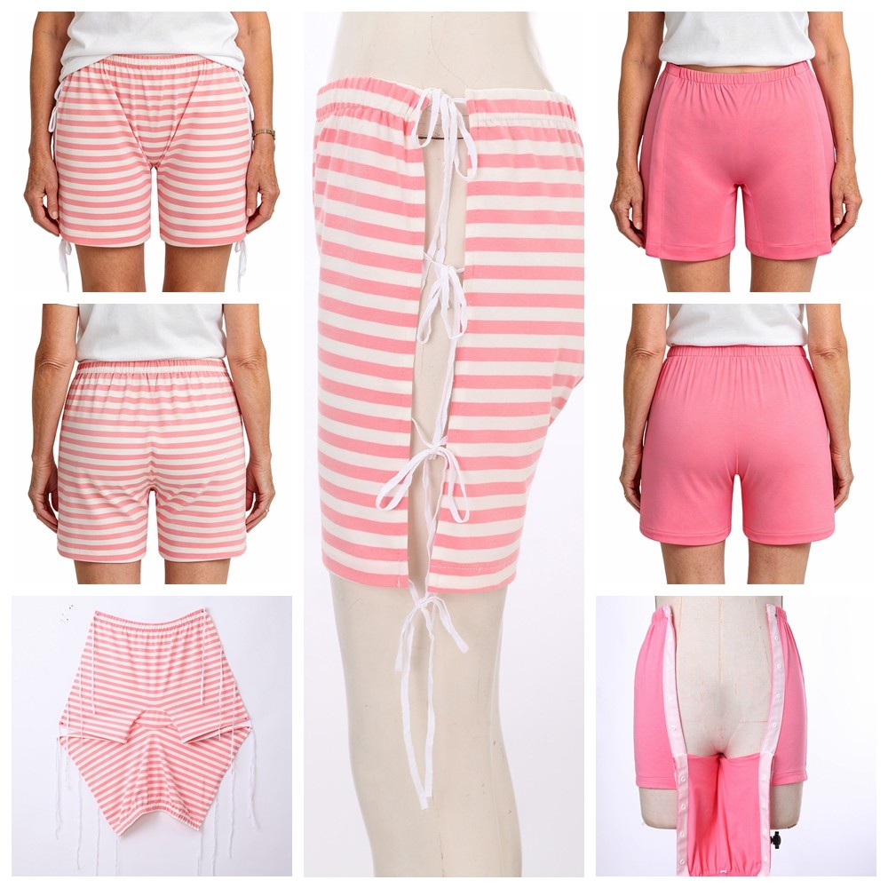 Women Lingerie Roomy Underwear Protective Briefs Side Press Button Easy-to-wear