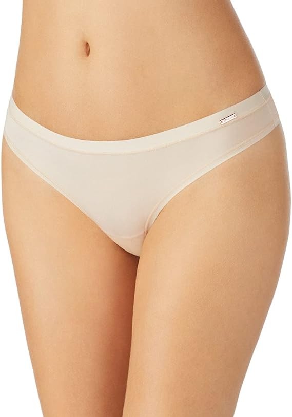Le Mystere Women’s Infinite Comfort Thong Panty Underwear, Almond, S-M