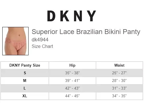 DKNY Women’s SUPERIOR LACE BRAZILIAN Panties Cheeky Blue Lingerie Bikini S