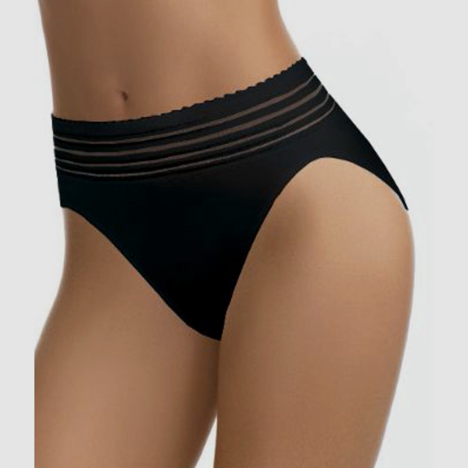 $75 Warner’s Women Black No Pinching.No Problem Hi-Cut Brief Underwear Large