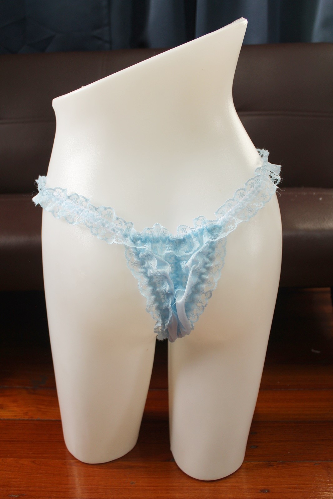 #A373 Vtg Style 2XL/ElasticW.24-44″ 5PCS Nylon Thong Bikini Panties Underwear