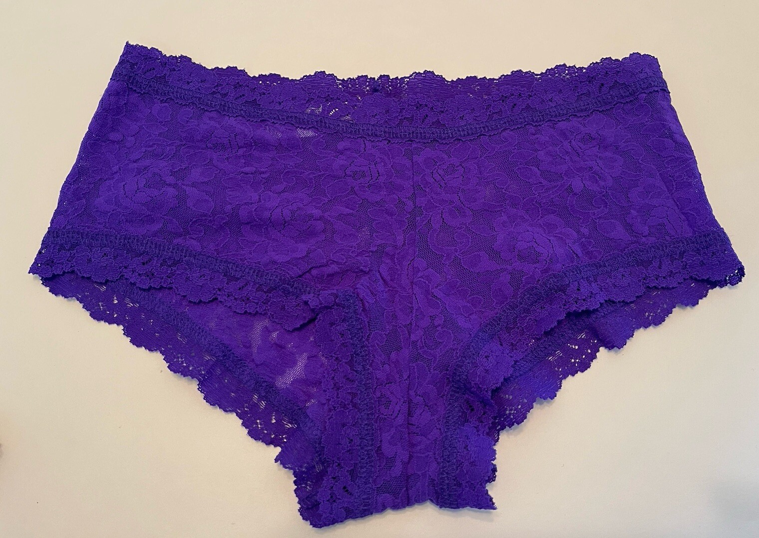 HANKY PANKY LACE BOYSHORTS PANTIES SET OF 4 ASSORTED COLORS SIZE XS