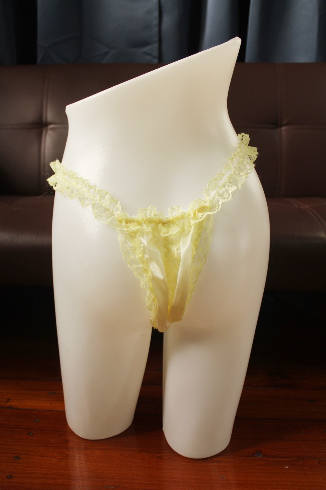#A373 Vtg Style 2XL/ElasticW.24-44″ 5PCS Nylon Thong Bikini Panties Underwear
