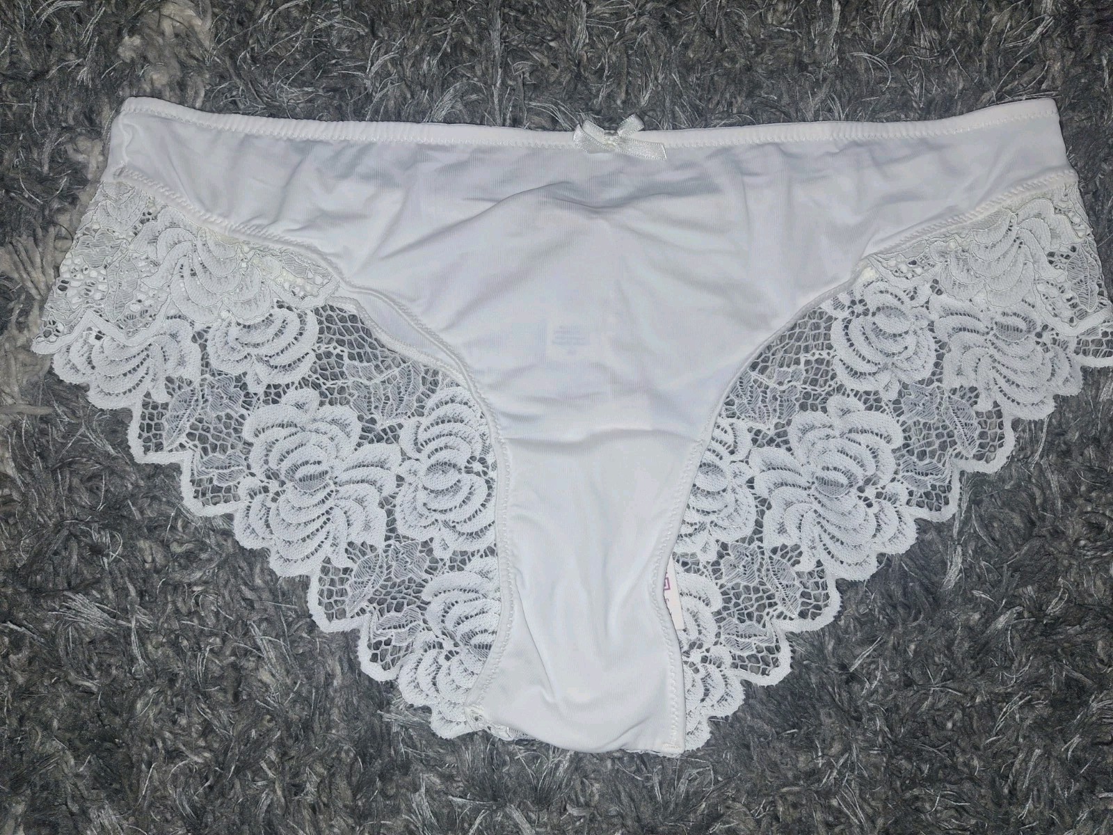 Adore Me/VS Lace Bk Hipster Panty NEW Medium White