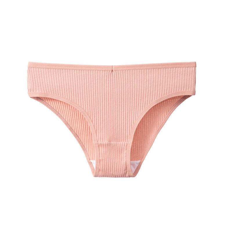 5 Pack Lot Sexy Womens Ribbed Panties Briefs Solid Underwear Lingerie Underpants