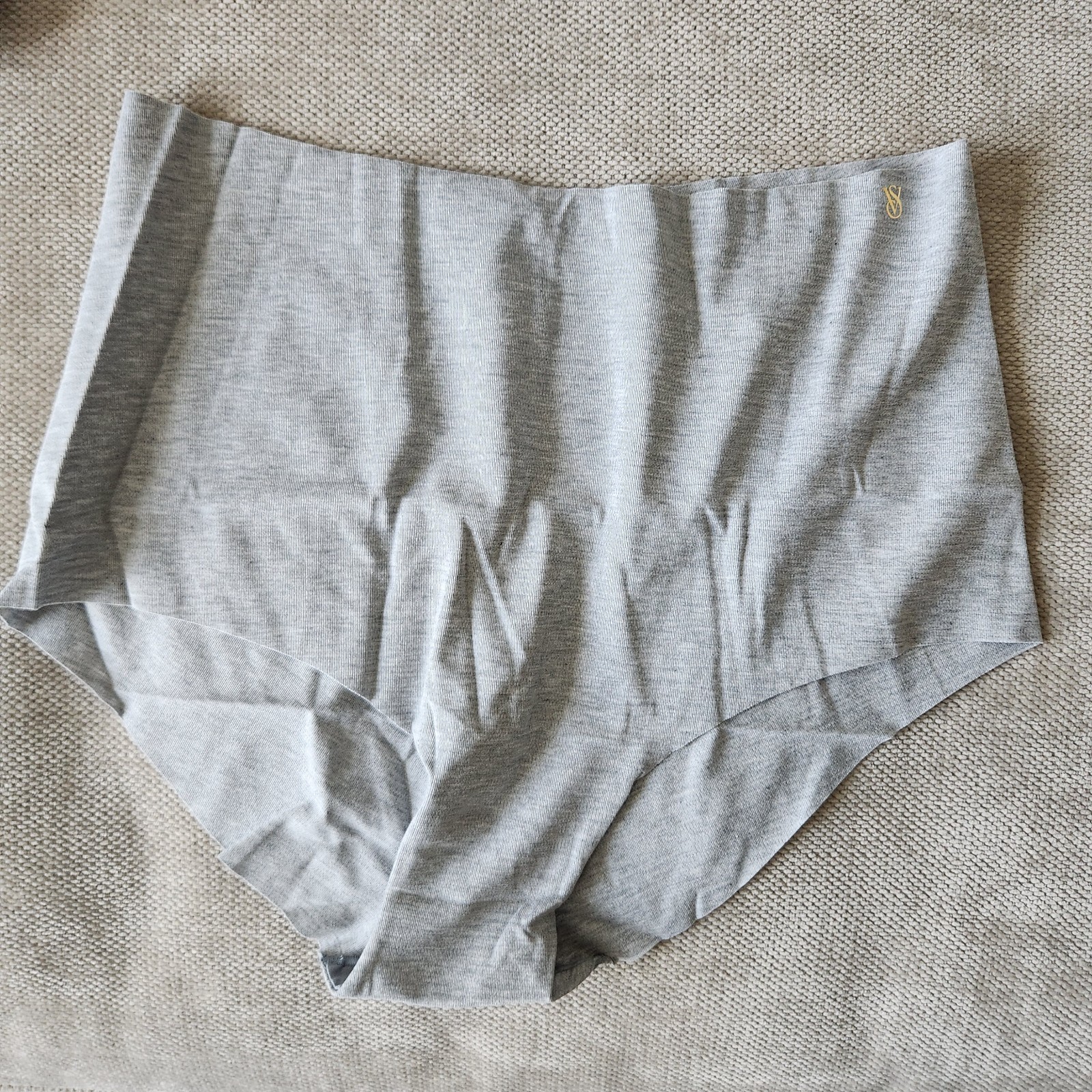 Victorias Secret L Grey No Show Smooth Modern Brief Panty NWT