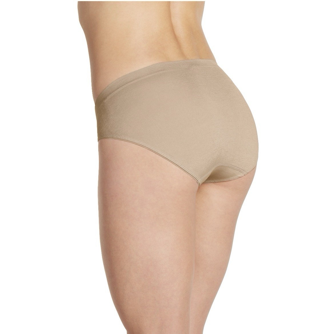 Jockey Women’s Smooth & Shine Seamfree Microfiber Stretch Bikini, Beige Size-8