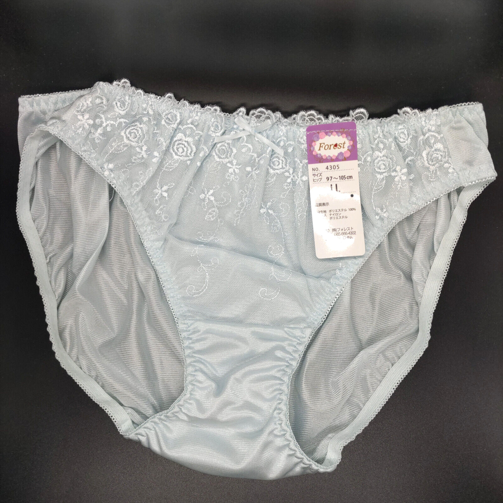 US SIZE L SHINY NYLON TRICOT PANTIES from Japan