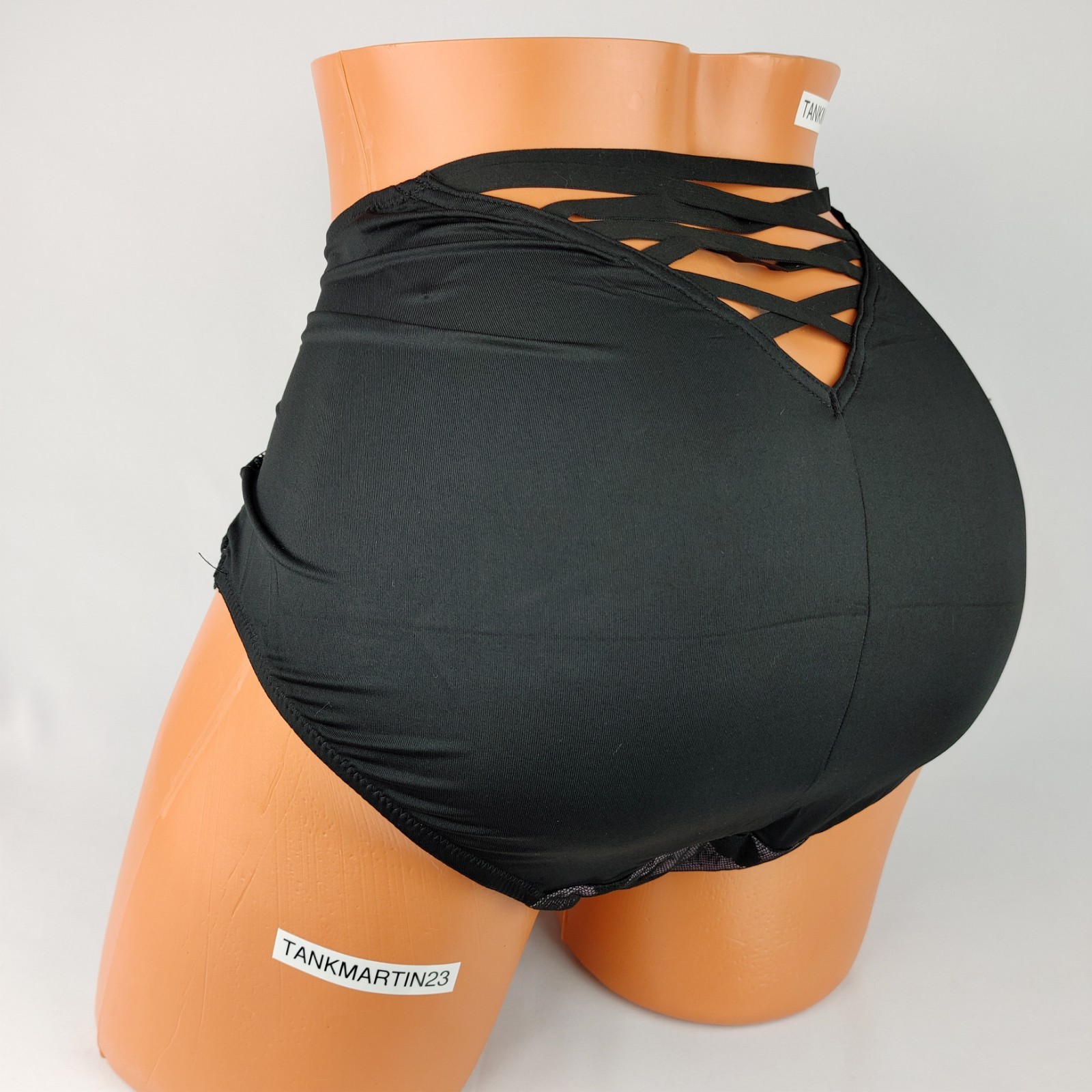 LANE BRYANT CACIQUE FULL BRIEF 18/20 PANTY PLUS BLACK W/ PINK SEXY HEARTS