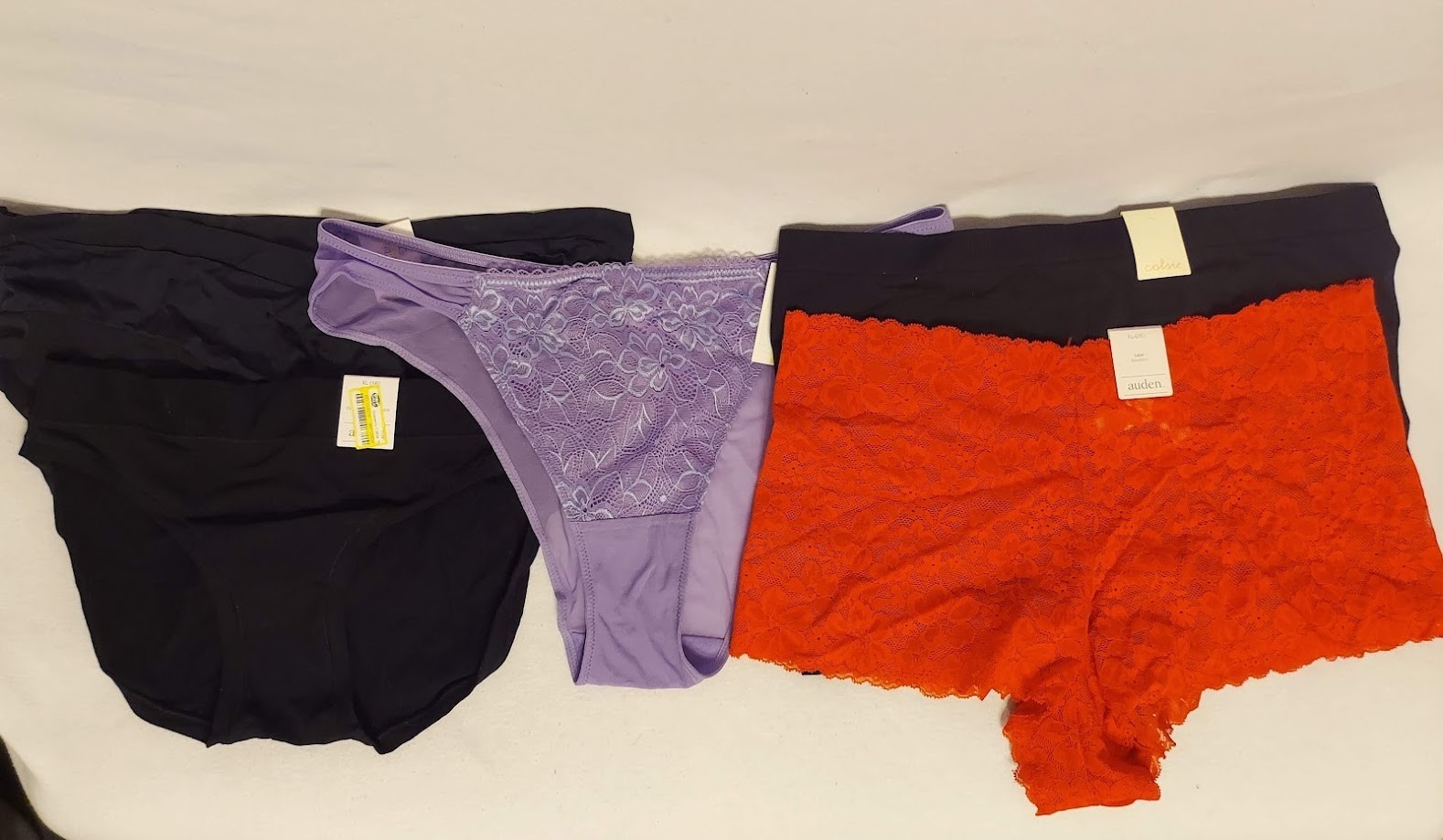 Lot Of 5 NWT Womens Auden Colsie Panties Underwear Size XL Cheeky Boyshort