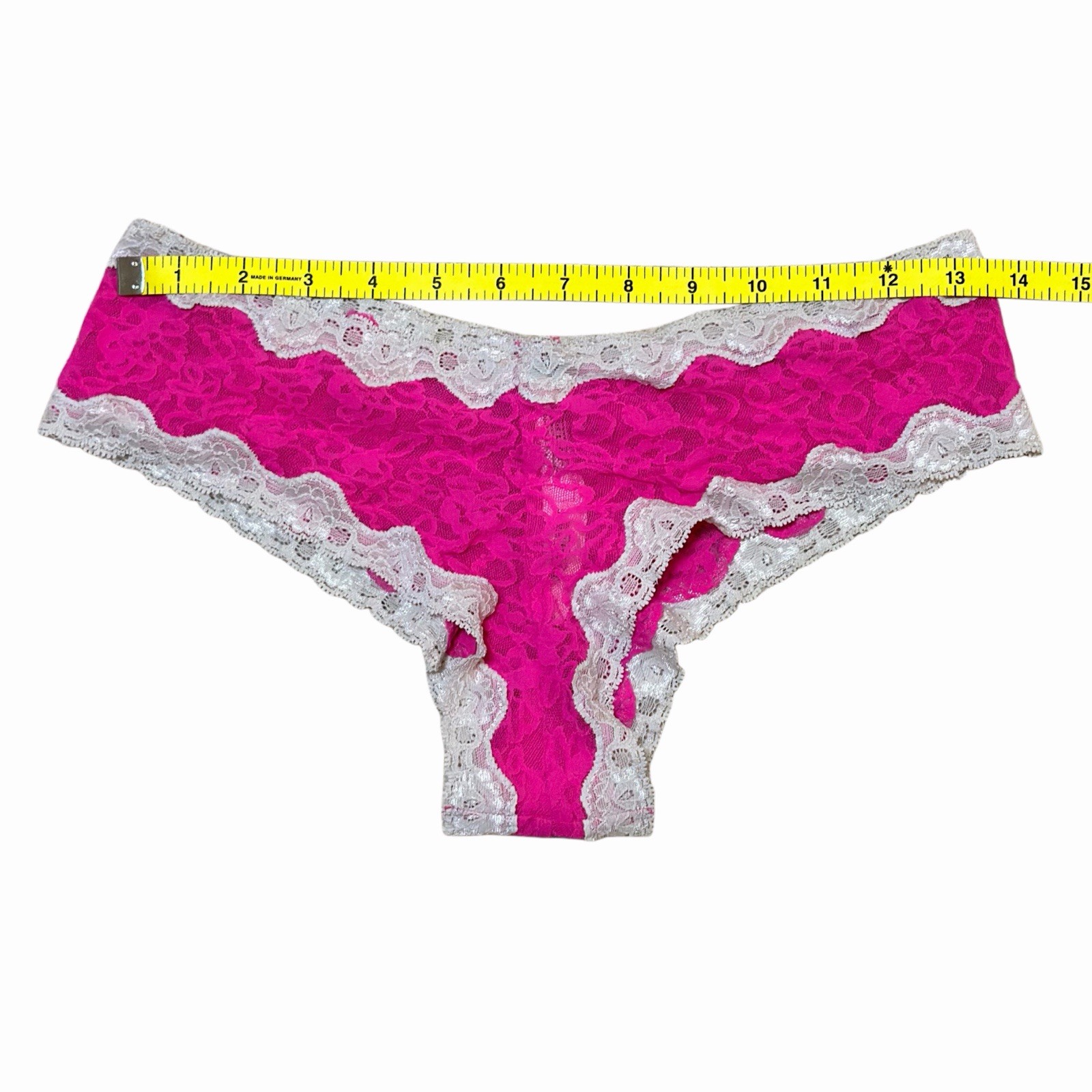 NWT Vintage Victoria’s Secret The Lacie Cheeky Panty L Pink White Lace Y2K