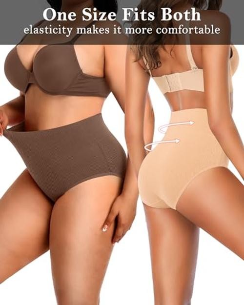 Womens Underwear Cotton High Waisted 3X-Large-4X-Large A Multicolored, 5 Pack