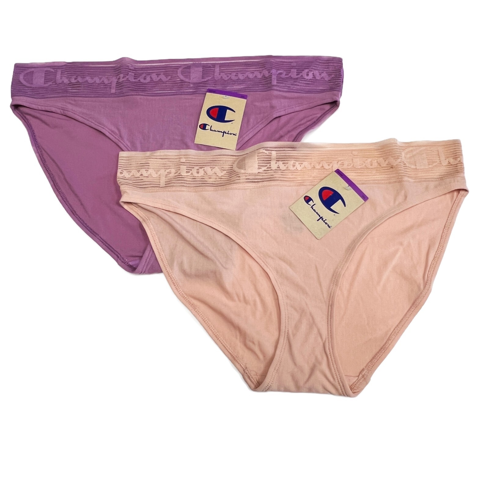2 CHAMPION Women’s Wide Lace Logo Waistband Bikini Panty 2XL NEW 2 PACK