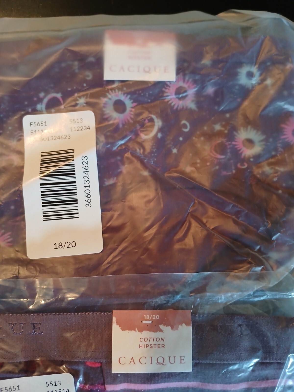 Lane Bryant 18/20 Cotton Hipster Set 2 NEW W TAG Plum Celestial + Purple Floral
