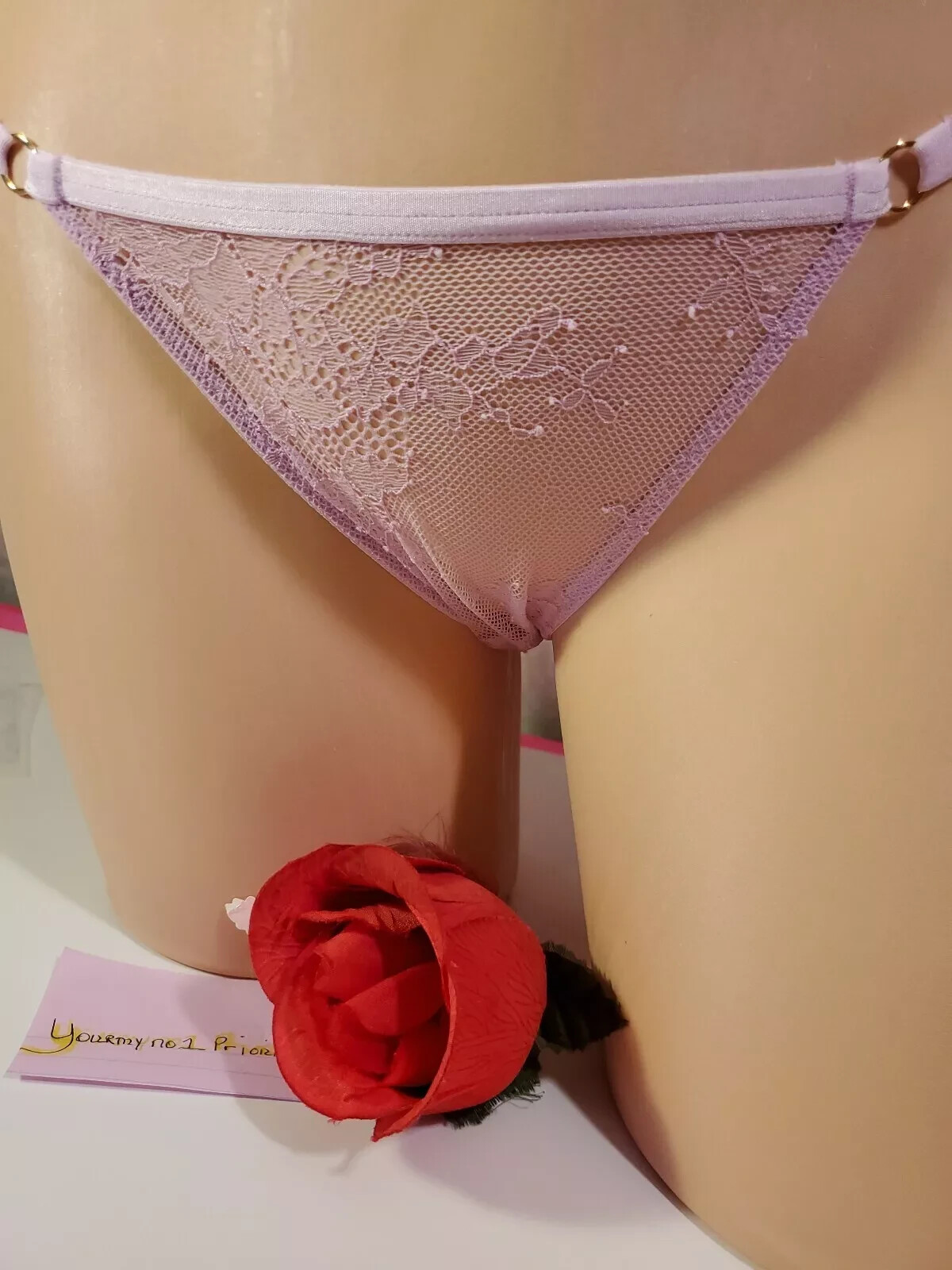 S Victoria Secret Very Sexy Embroidery Eyelash Lace Cutout String Bikini