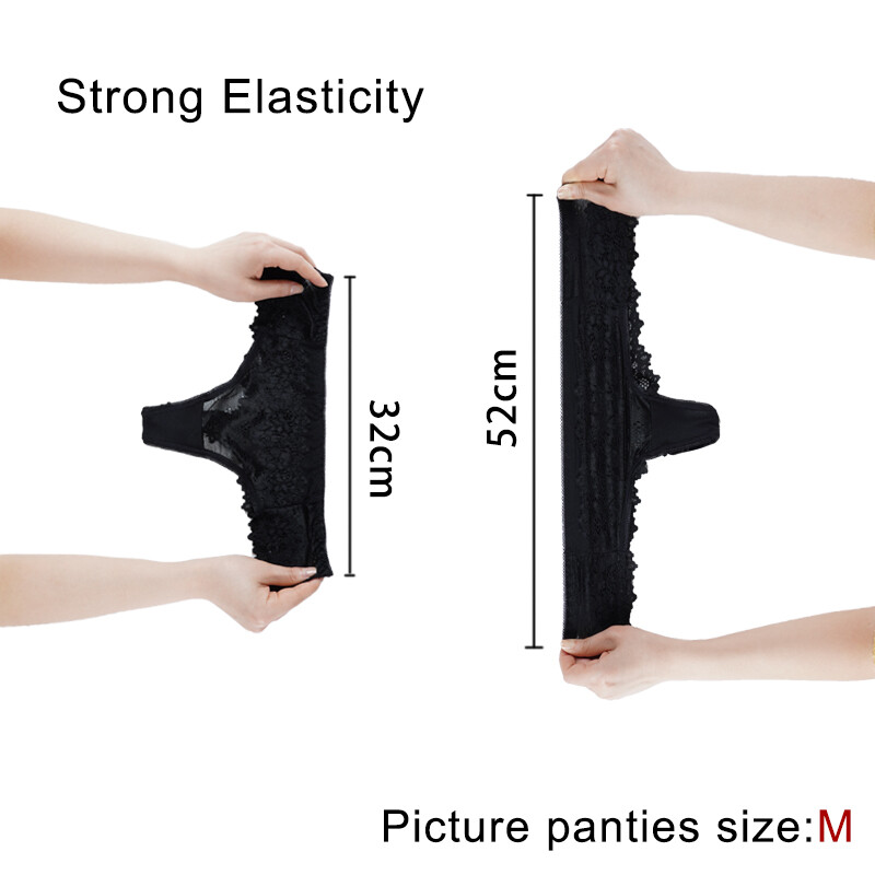 Women High Rise Silky Lace Sexy Floral Panties Thongs Knickers Underwear 3 Pack