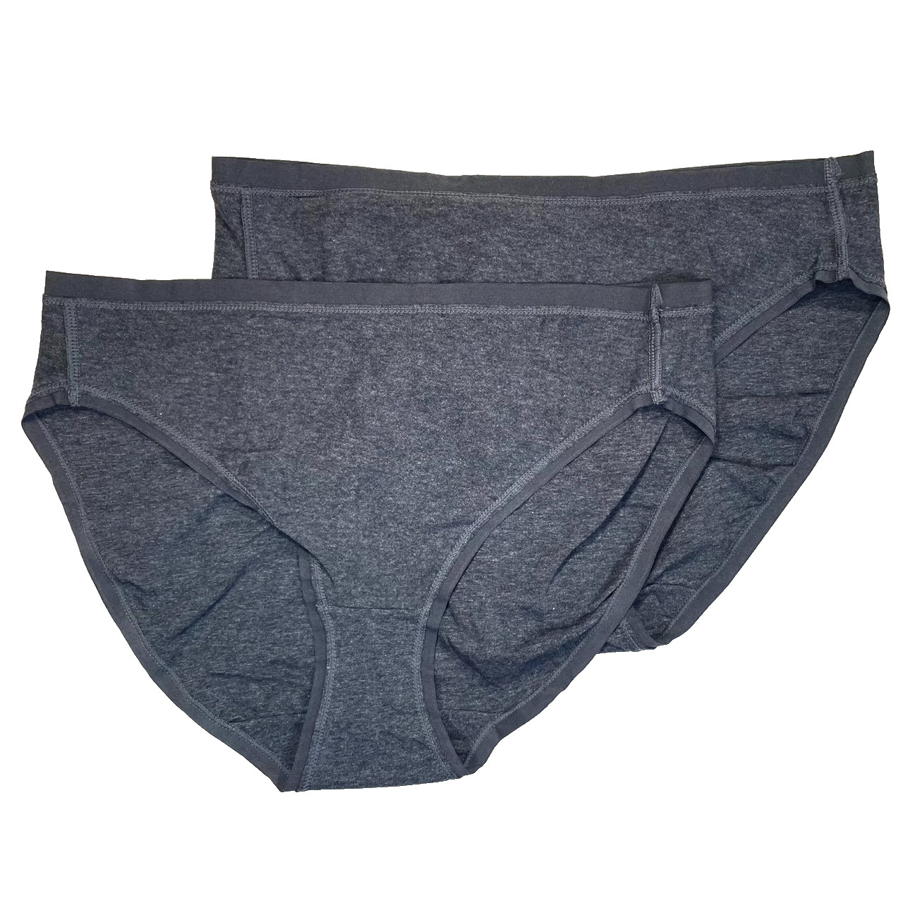 NWT 2-Pack Memoi Women’s L Combed Cotton Basic Hipster Panties MU-1014 Black