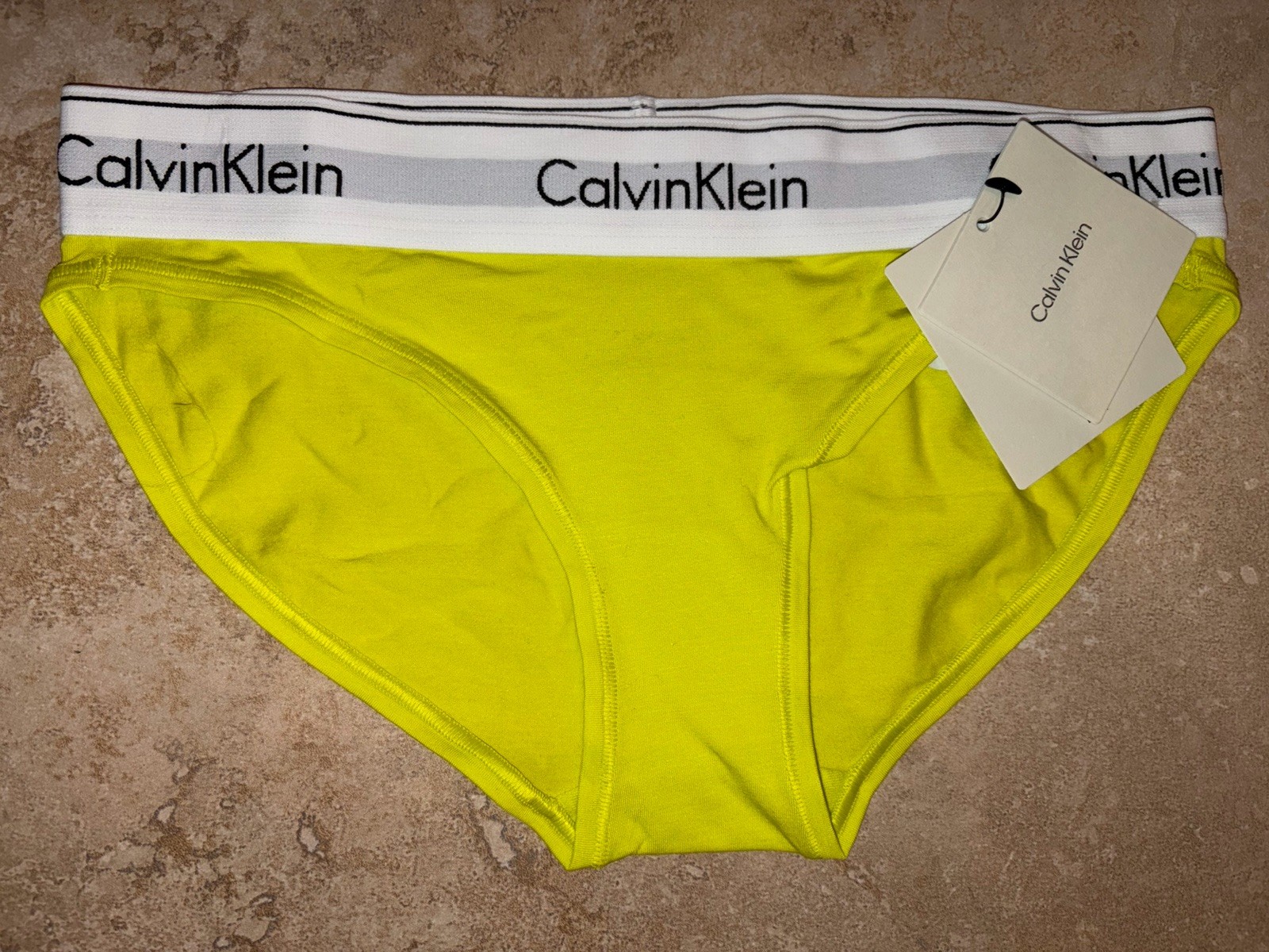 NWT CALVIN KLEIN F3787 LOGO Modern COTTON BIKINI Panty XS $22