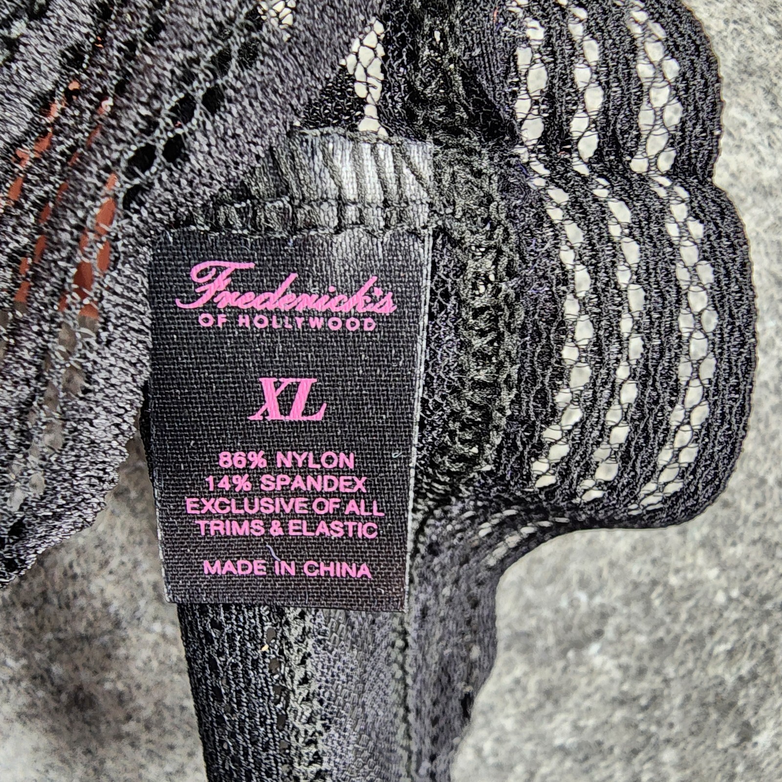 Fredericks of Hollywood Panties Womens XL Demi Black Lace