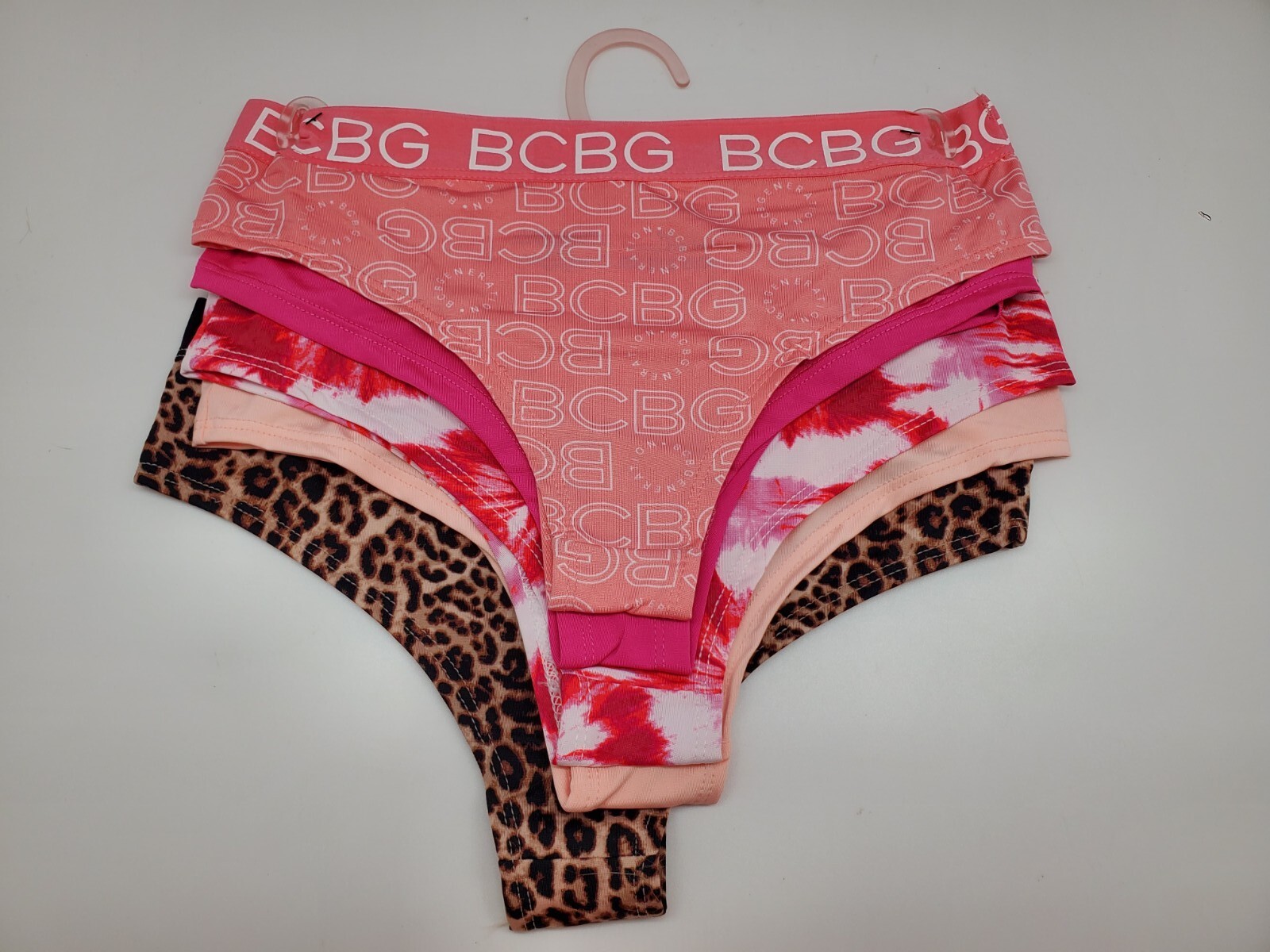BCBG 5 Pack Women Small-XLarge Thong No Panty Lines Black/Brown/Peach/Pink/Blush