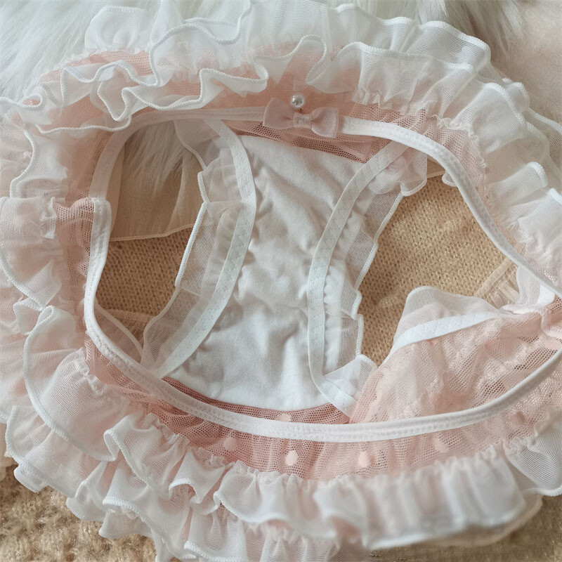 Sexy Lolita Girls Bow Mesh Briefs Breathable Underpant Underwear Panties