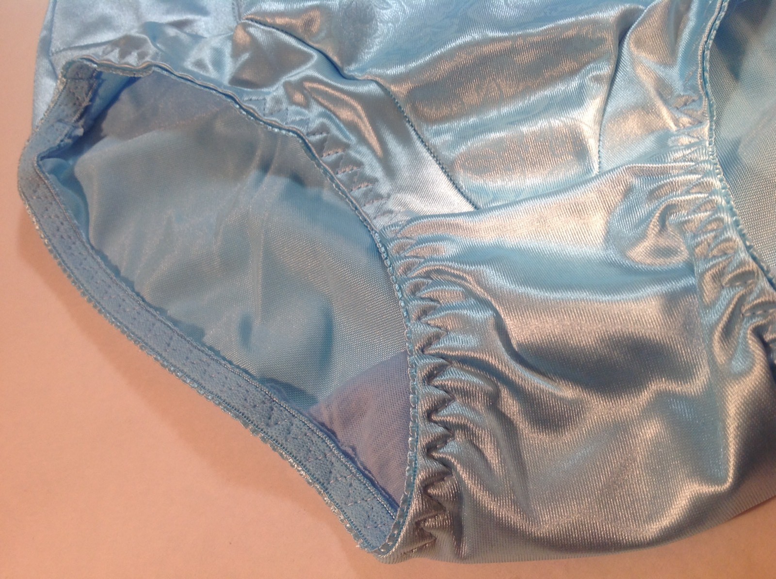 Women Panties,Briefs,Control Panties Ann Diane SZ. XL.Sea Blue Satin