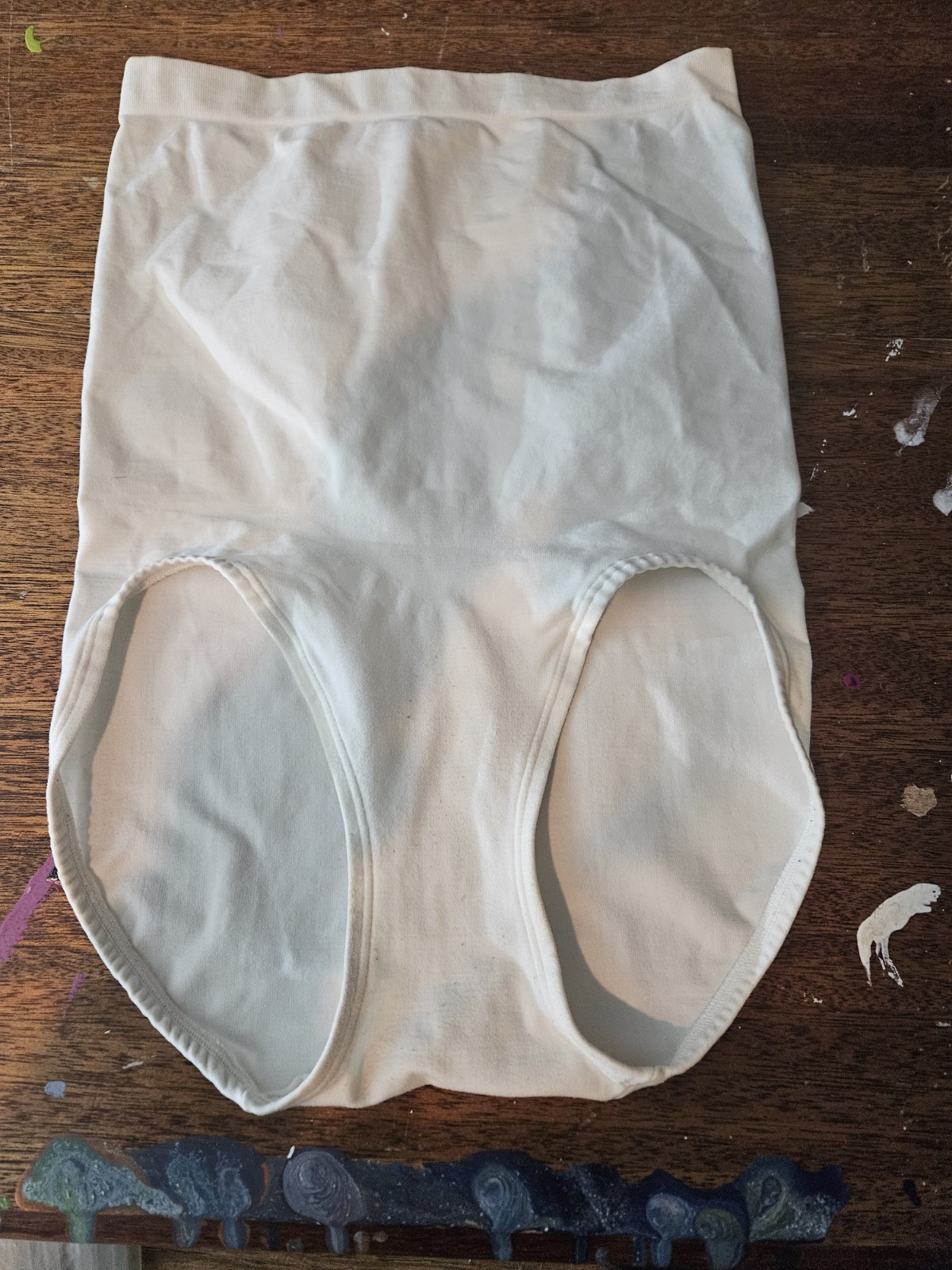 Barely There High-Waisted White Panties Size Large 4207 Nylon Spandex