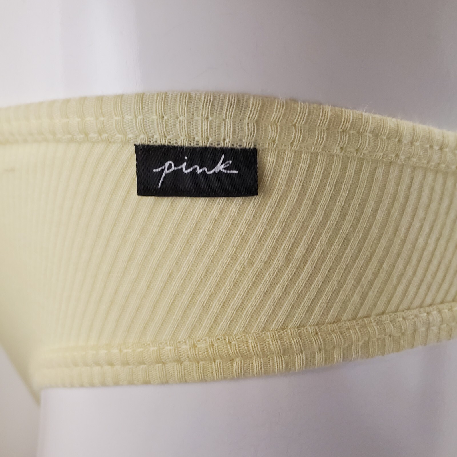 Victoria’s Secret PINK Light Yellow Pleated Bikini Panty S NWT Sexy
