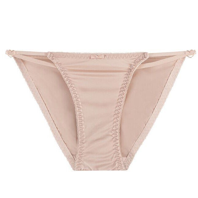 4Pcs Lot Sexy Womens Satin Panties Lingeries High Cut String Bikinis Underwear
