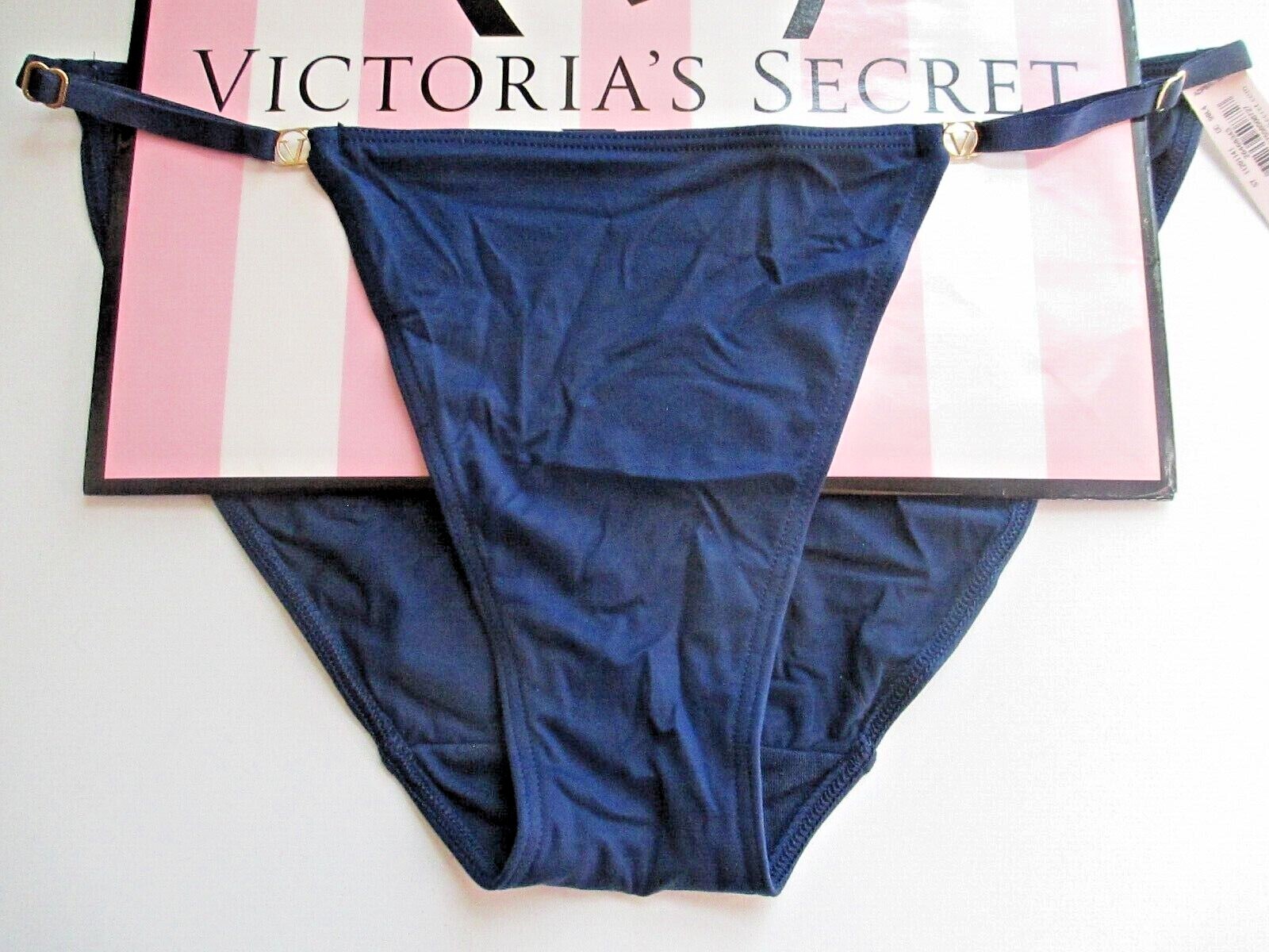 VICTORIA’S SECRET DREAM ANGELS Adjustable String Bikini Panty S M L XL Navy VS