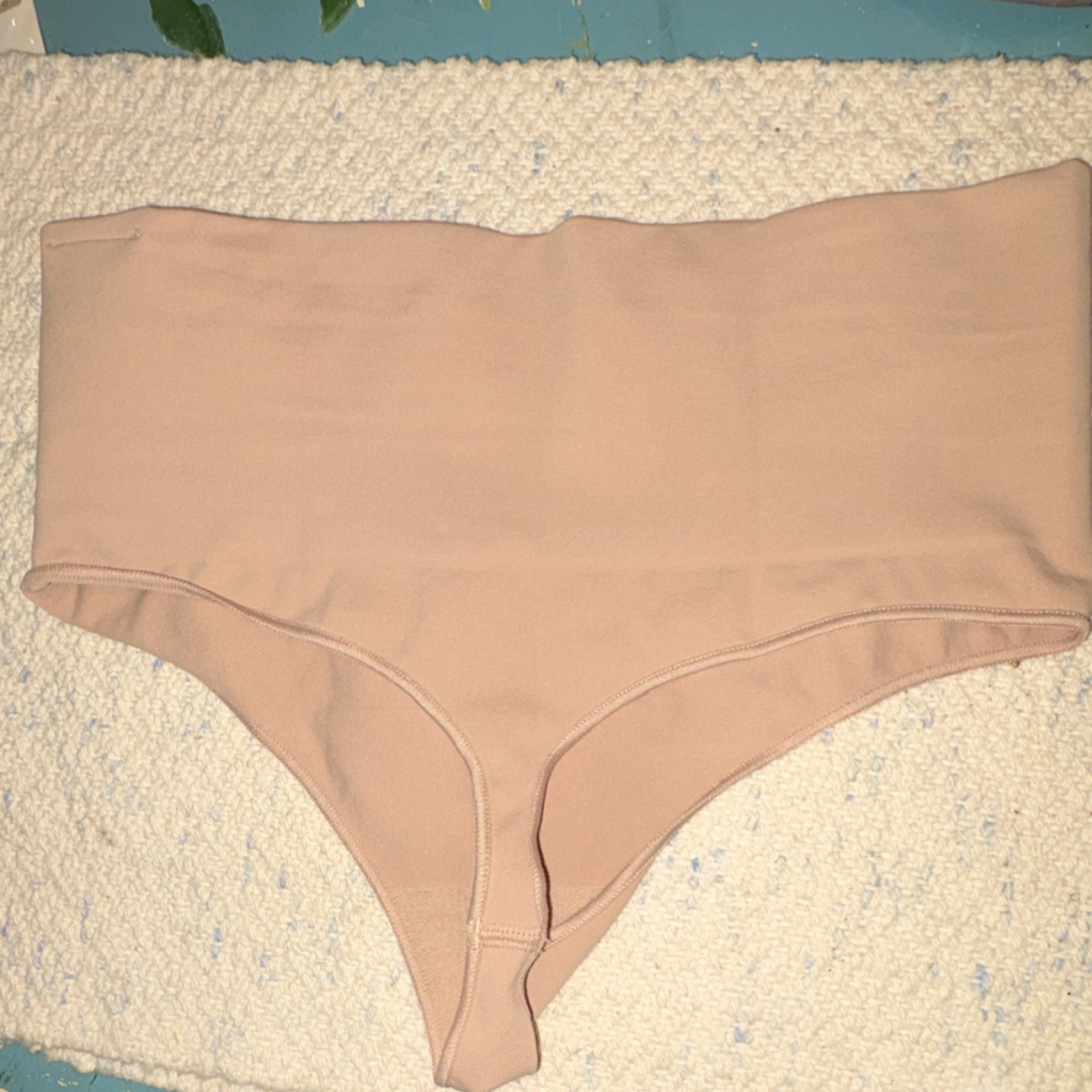 SPANX Ecocare Thong Panties Seamless Breathable M Beige 40048R