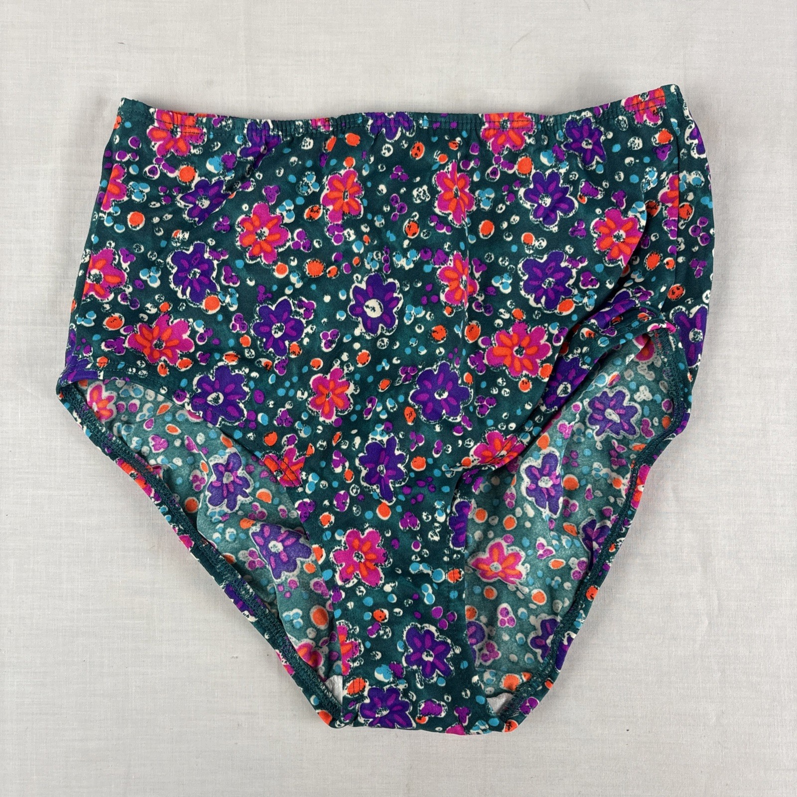 Fancy Pants Women’s Floral Colorful Panties Size M Made in U.S.A. New Old Stock