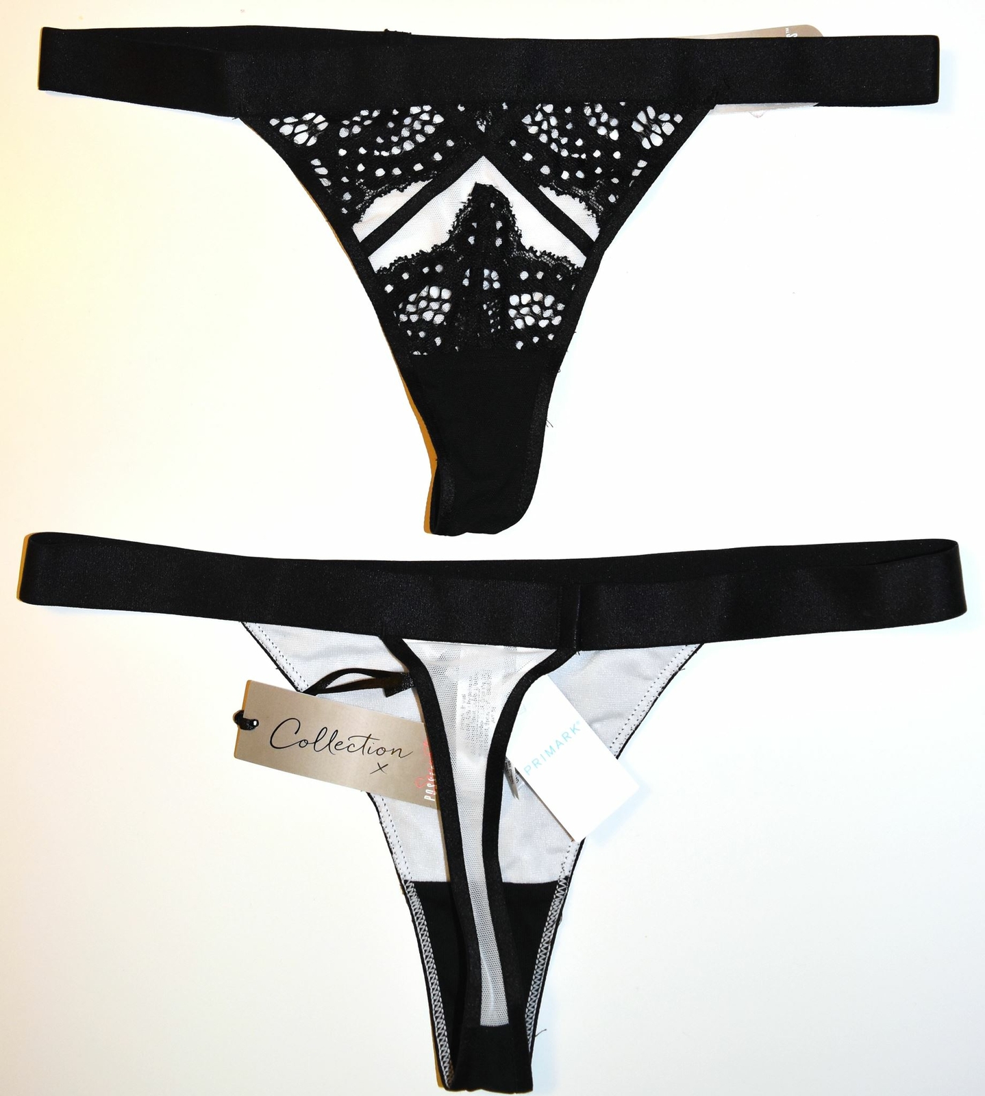 Sexy White Black Thong Knickers Panties Primark Ladies Womens UK Sizes 6 to 16
