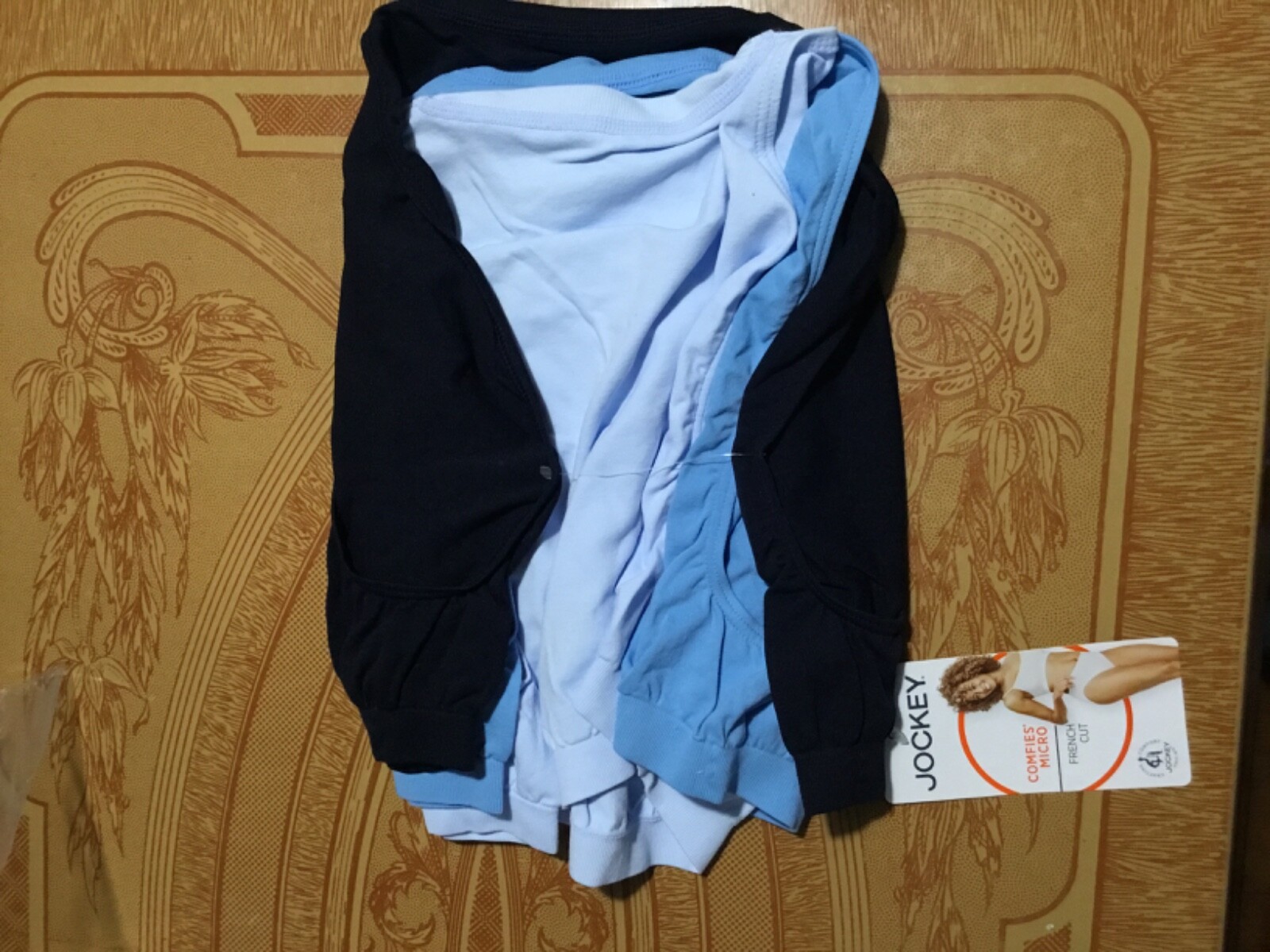 Women’s Jockey Microfiber Comfies Blues French-Cut-Set of 3-NWT-Size 8