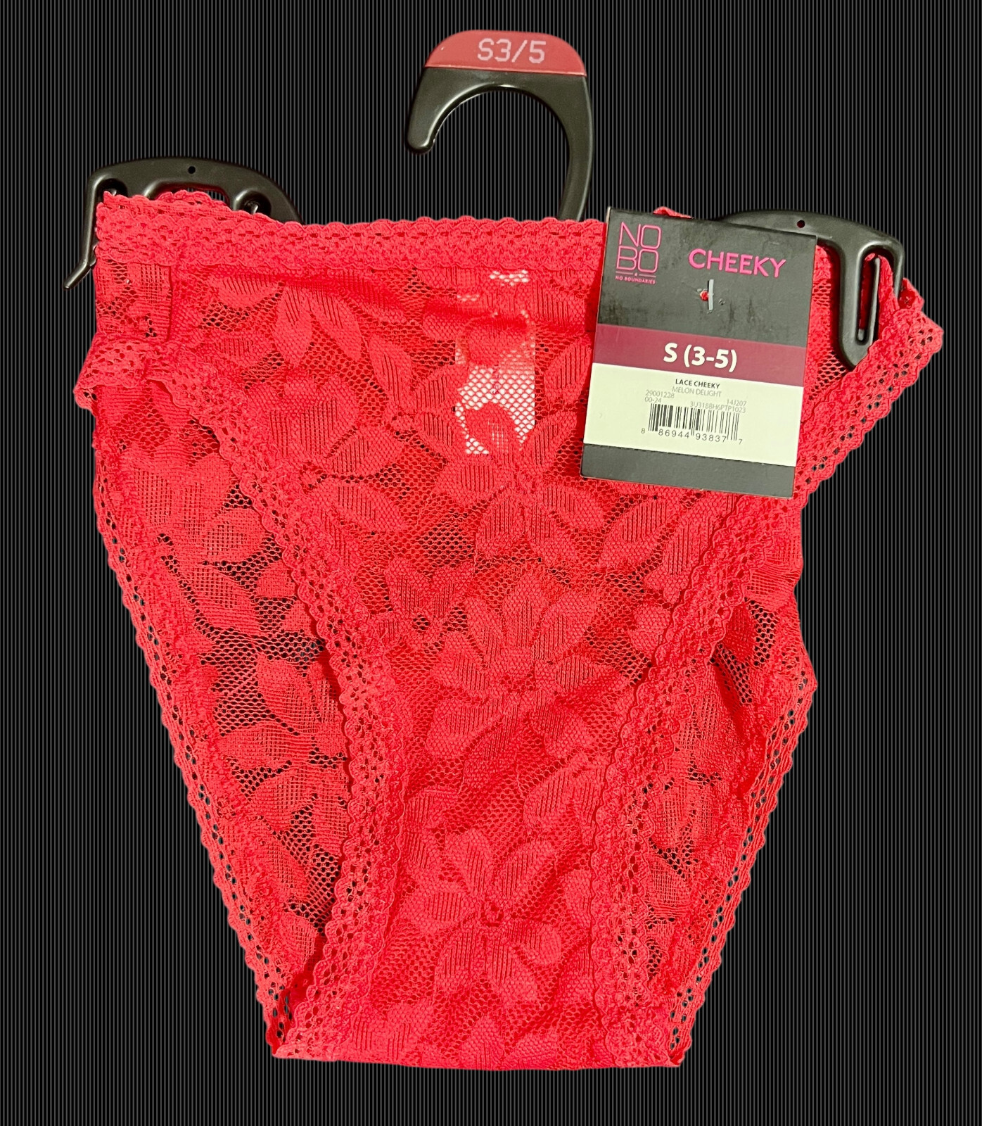Women’s NOBO No Boundaries Strappy Lace Cheeky XS-XXL Red Panties Underwear NWT