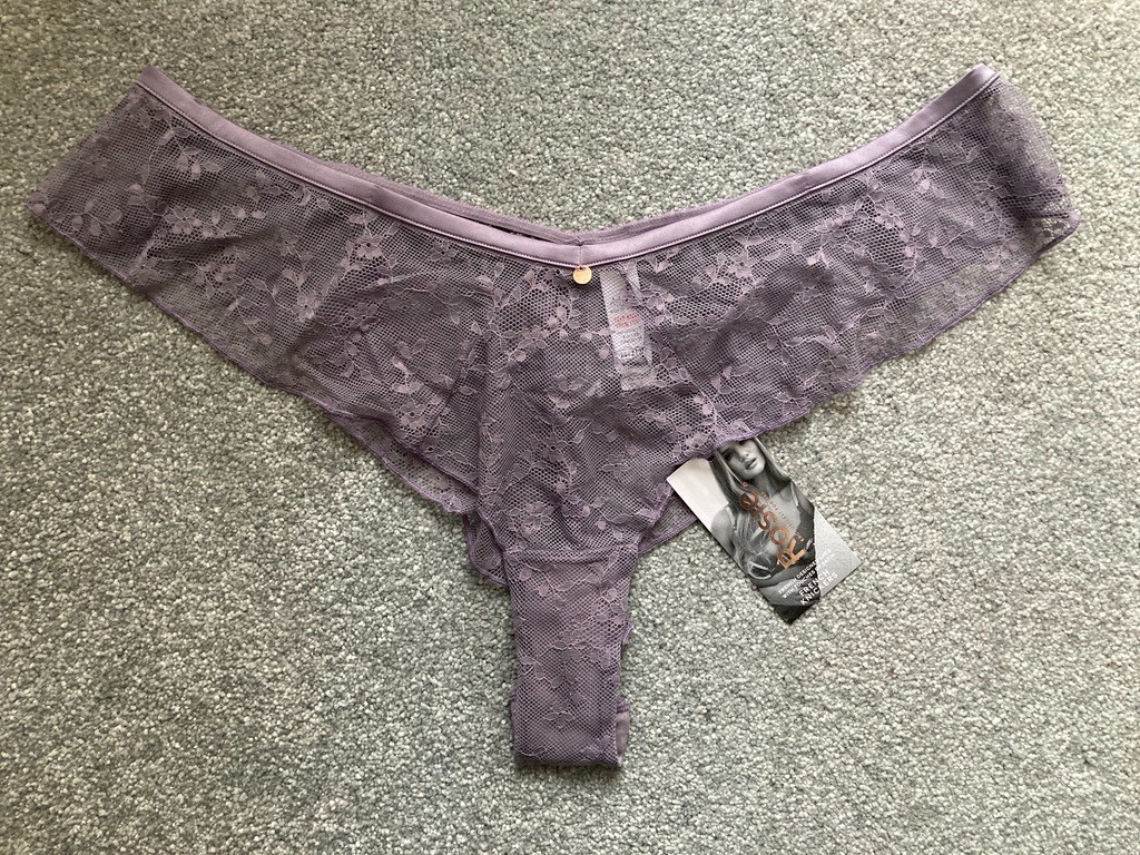 BNWT Rosie @ M&S Violet Storm Lace/Satin French Knickers Size 18