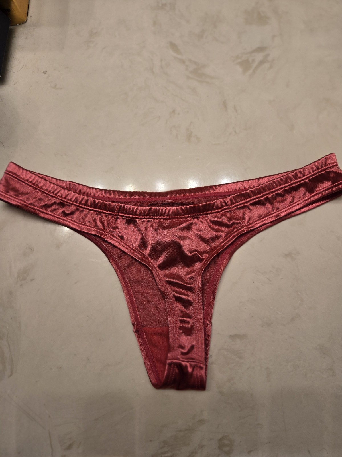 Vintage Unbranded Satin Thong Melon Color Size 6/medium