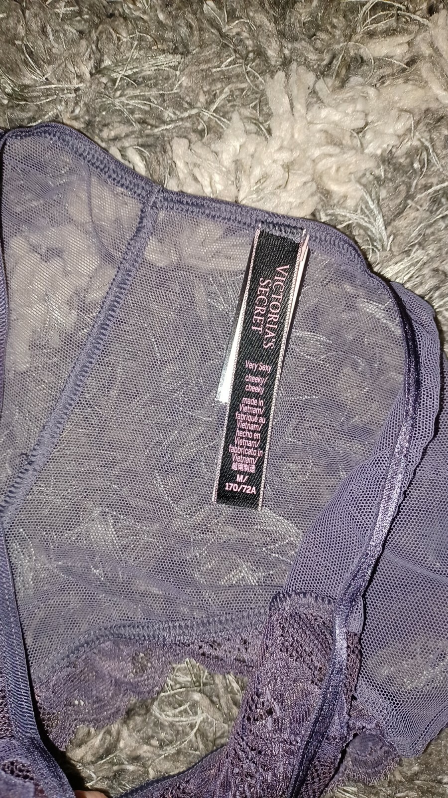 VS very sexy sheer mesh cut out cheeky panty NEW size medium tornado