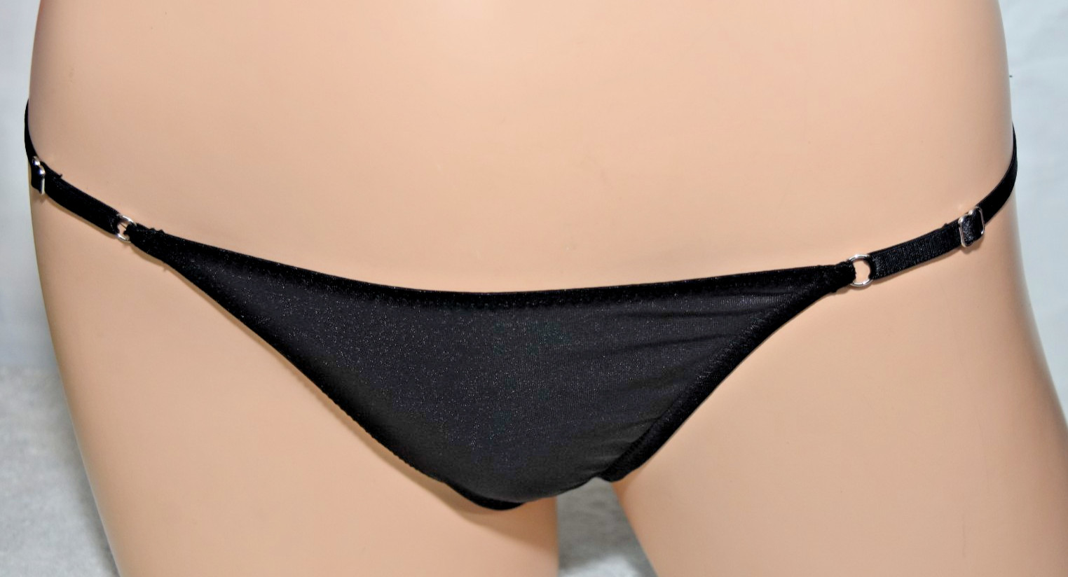 NWT Black Shimmer Frederick’s Hollywood String Bikini Panty Xl Xlarge