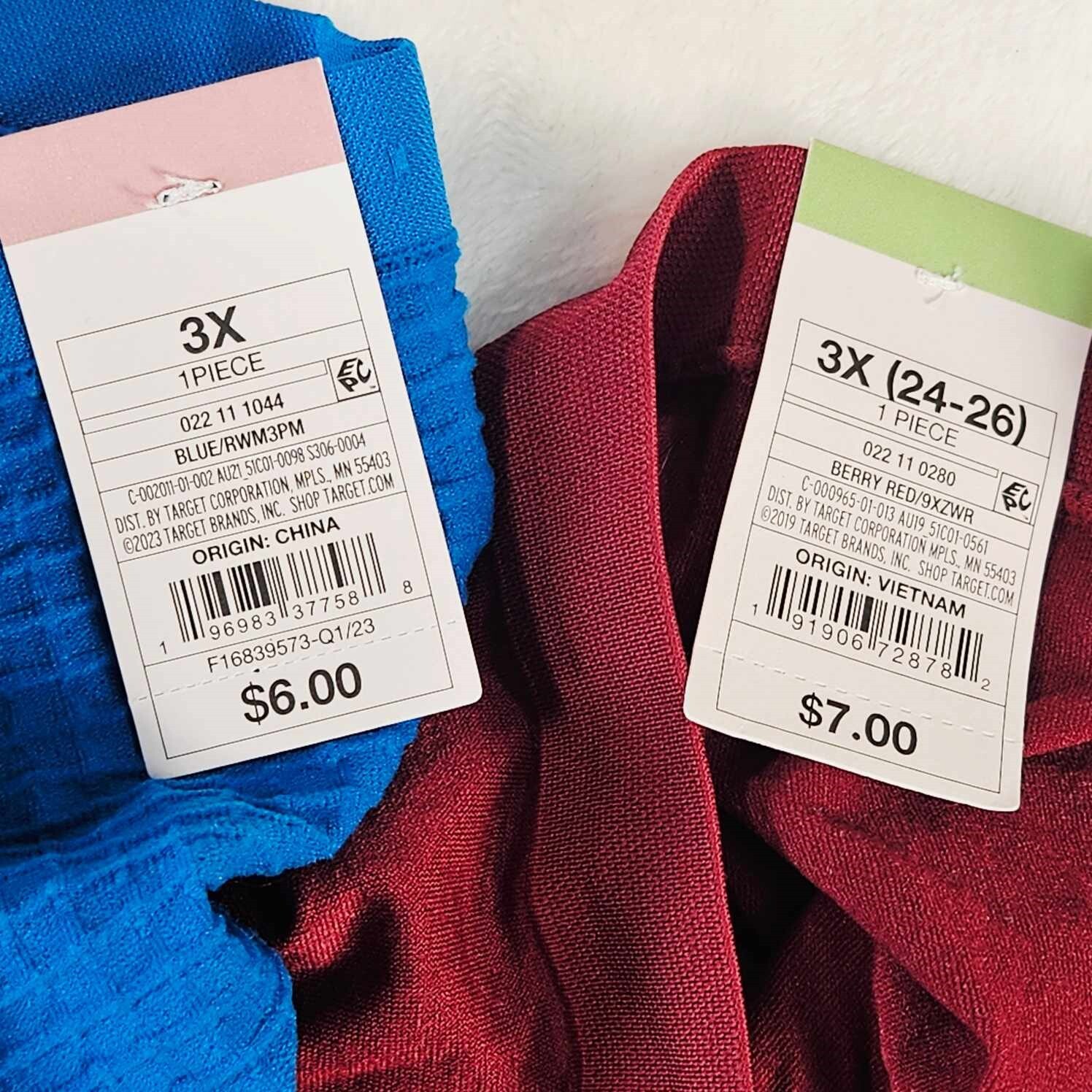 Auden 2pk Seamless Hipster Underwear Womens Plus Size 3X Stretch Red/Blue